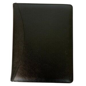 Day Runner Black Genuine Leather Zippered Planner Organizer 8x10 Classic Edition